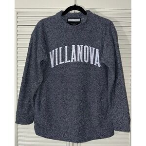Woolly Threads Villanova Blue‎ Marled Knit Pullover Sweater Size S *FLAW*
